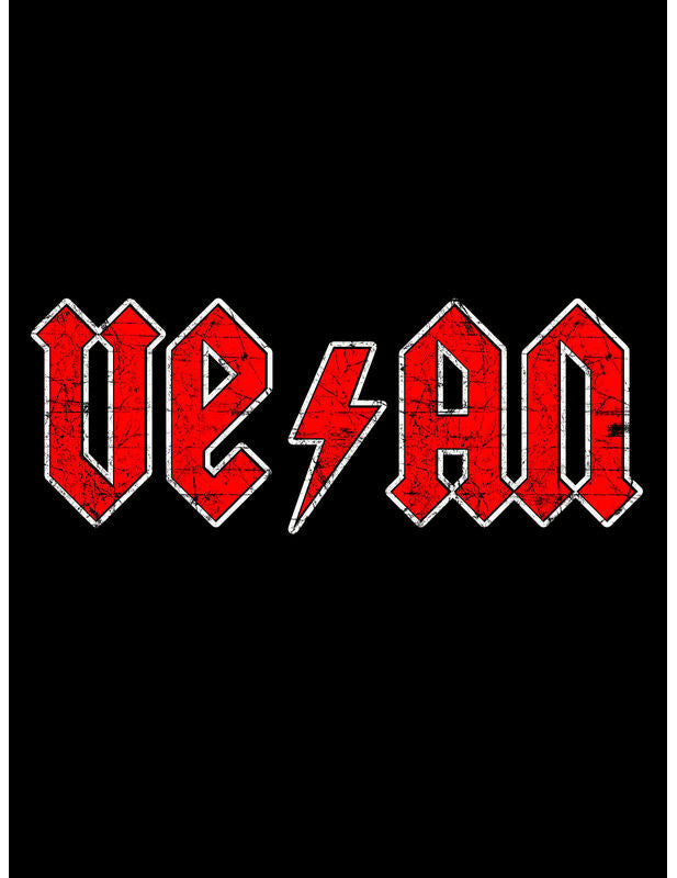 Tee-shirt Vegan pour femme noir avec logo rouge style rock