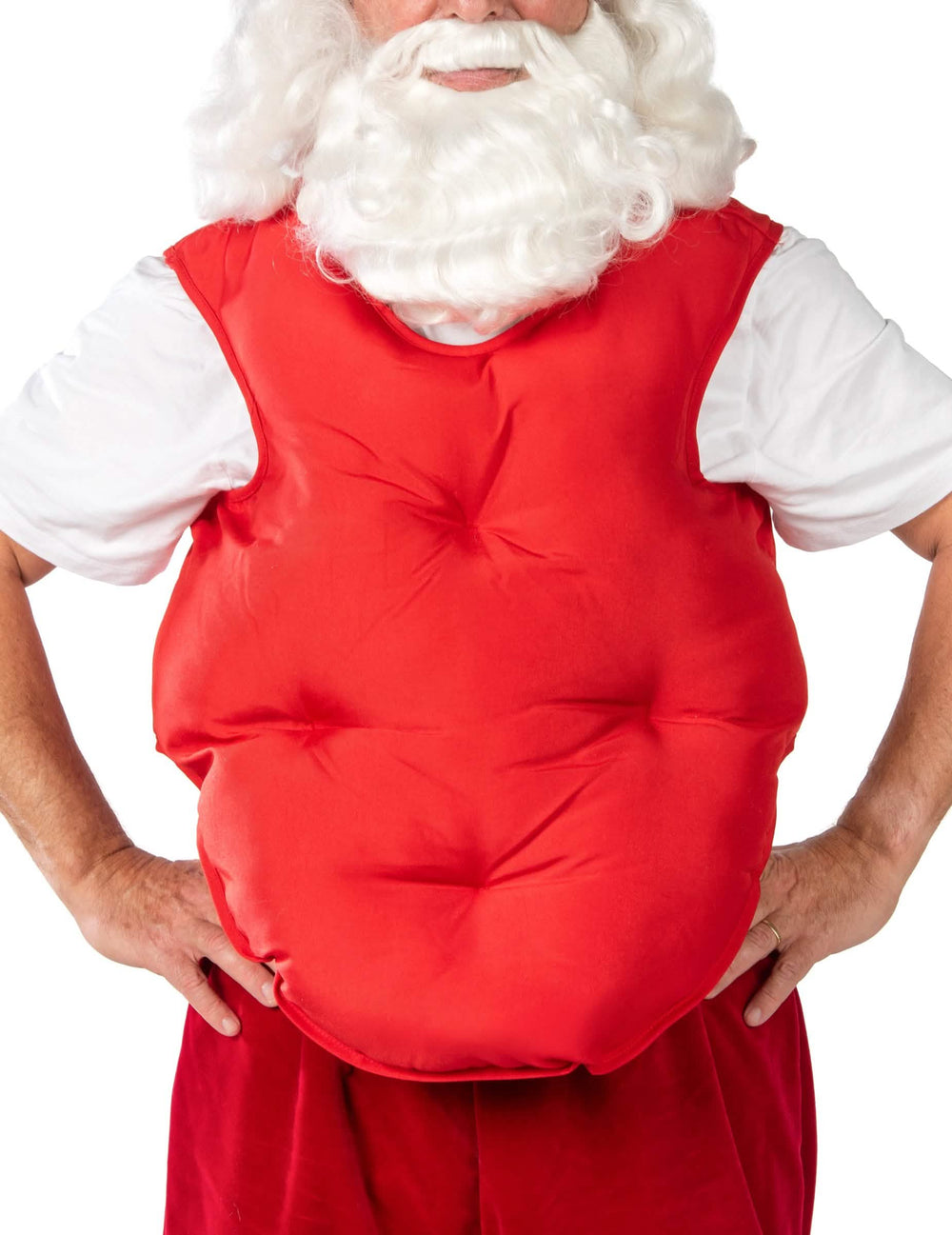Ventre de Père Noël Luxe pour adulte rouge rembourré
