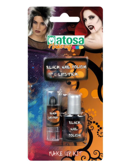 Lakk és rúzs fekete felnőtt halloween