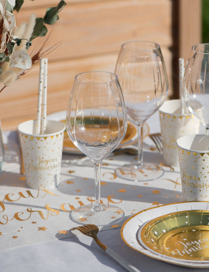 6 db törhetetlen talpas pohár 21 cm