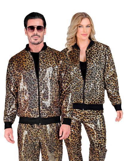 Felnőtt leopárd flitter dzseki