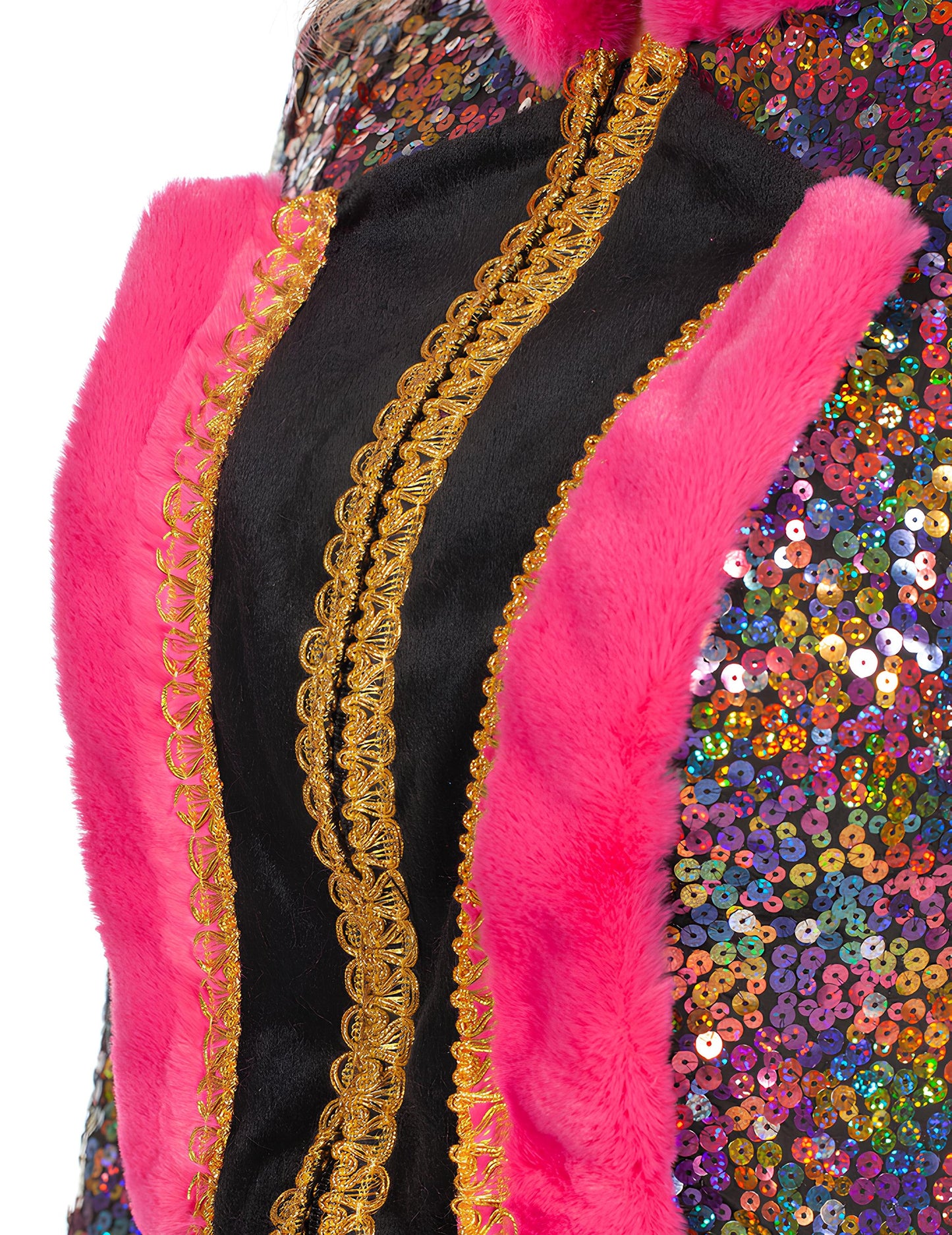 Luxus női többszínű flitteres kabát