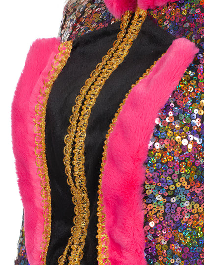 Luxus női többszínű flitteres kabát