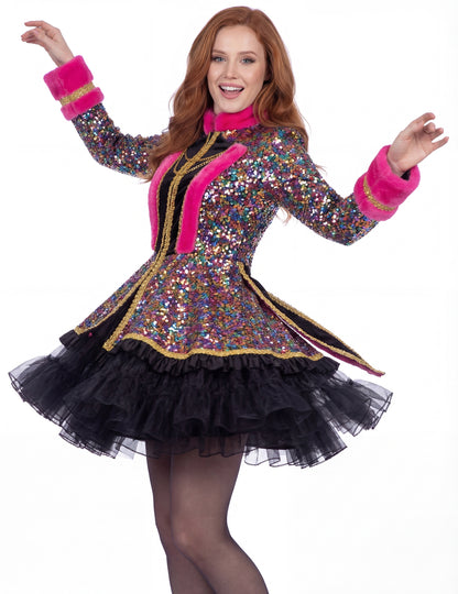 Luxus női többszínű flitteres kabát