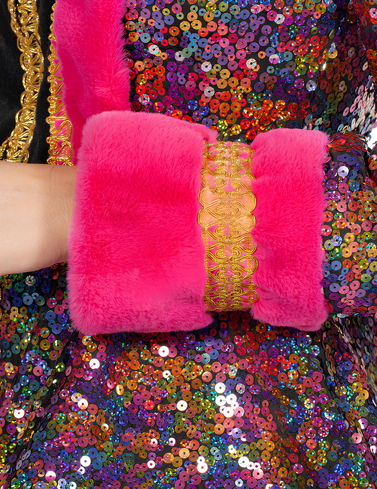 Luxus női többszínű flitteres kabát