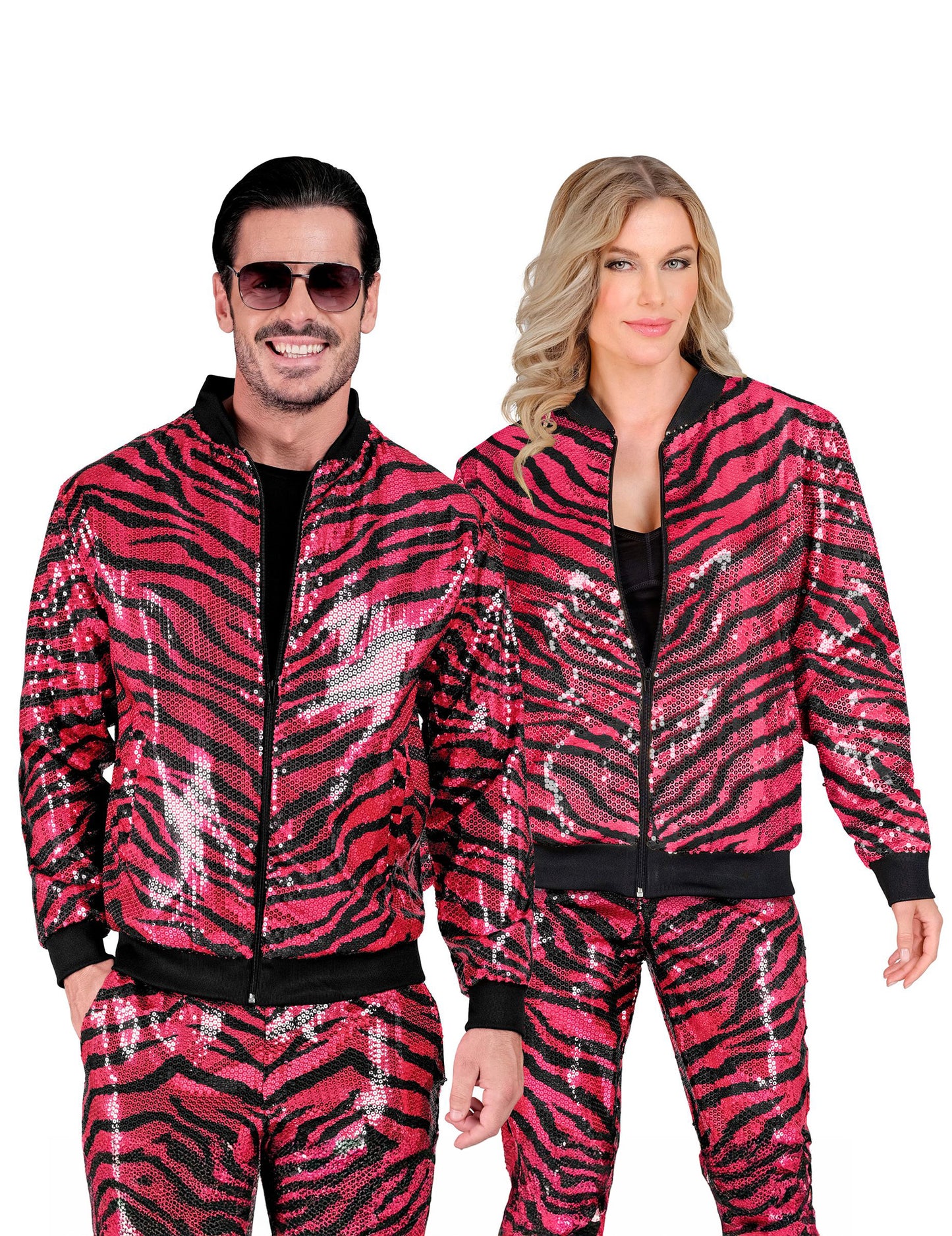 Felnőtt rózsaszín tigris flitter dzseki