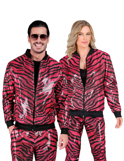 Felnőtt rózsaszín tigris flitter dzseki