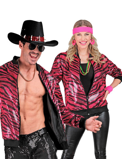 Felnőtt rózsaszín tigris flitter dzseki