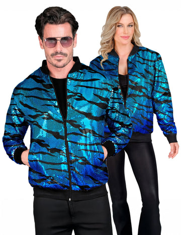 Felnőtt kék hullám flitter dzseki