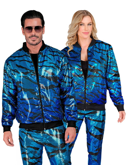 Felnőtt kék hullám flitter dzseki