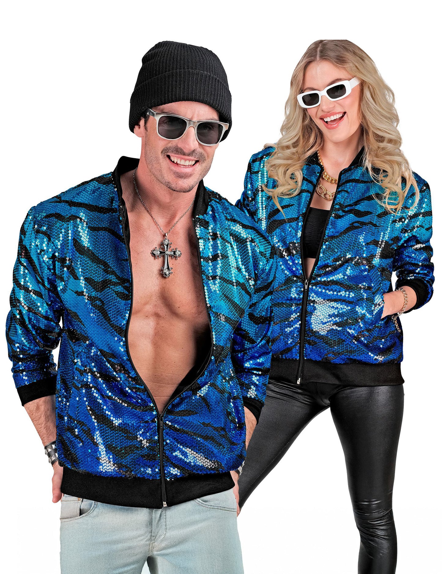 Felnőtt kék hullám flitter dzseki