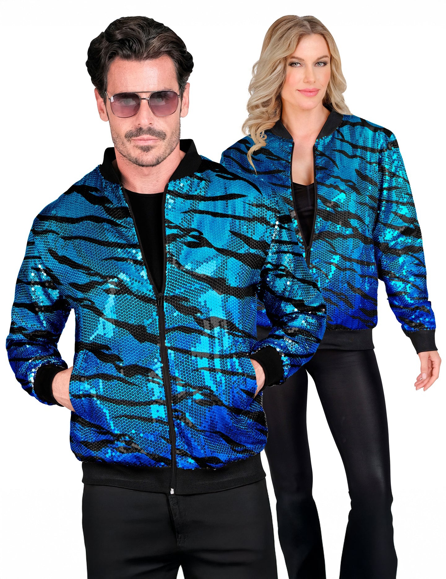 Felnőtt kék hullám flitter dzseki