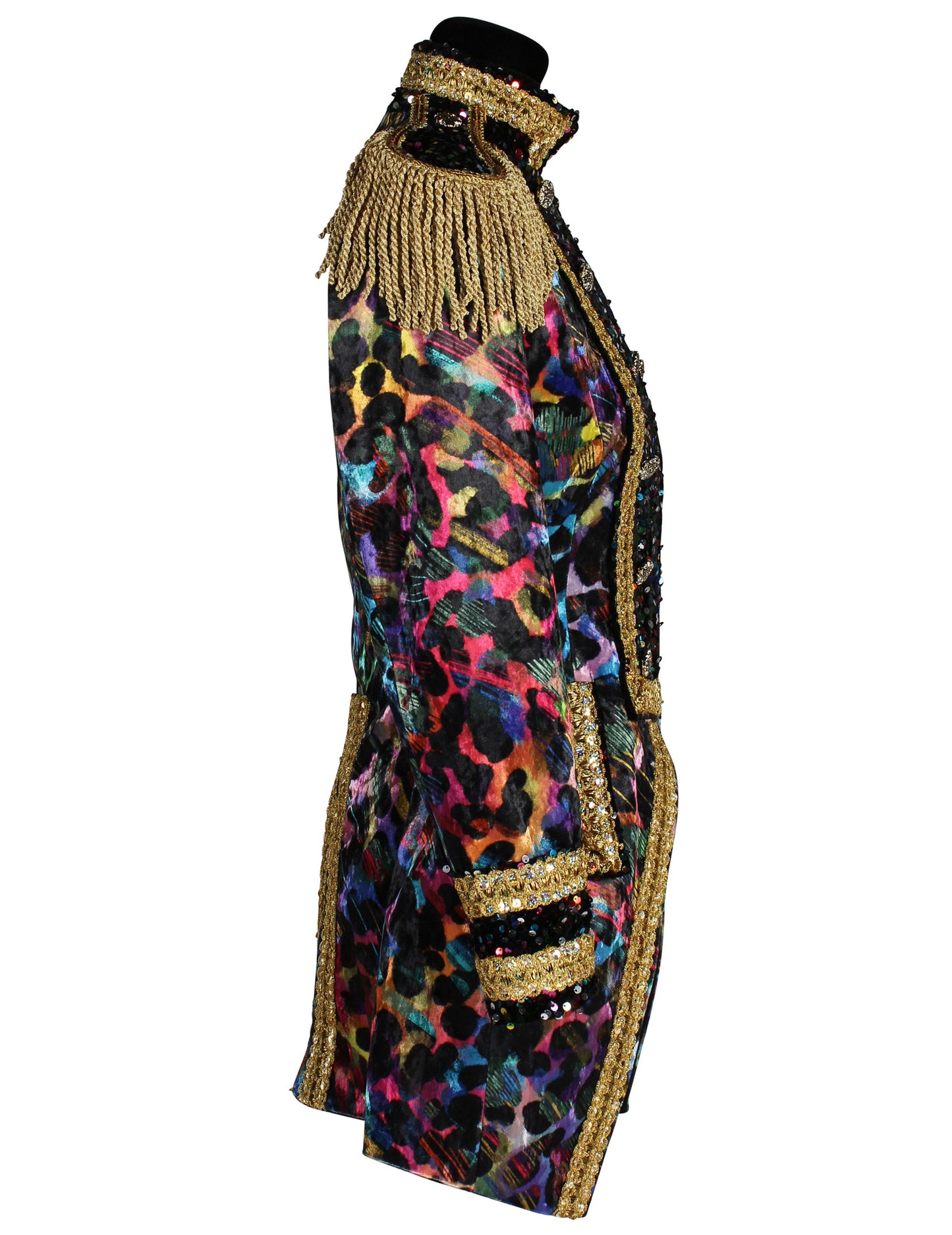 Luxus női karneváli kabát neon színekben