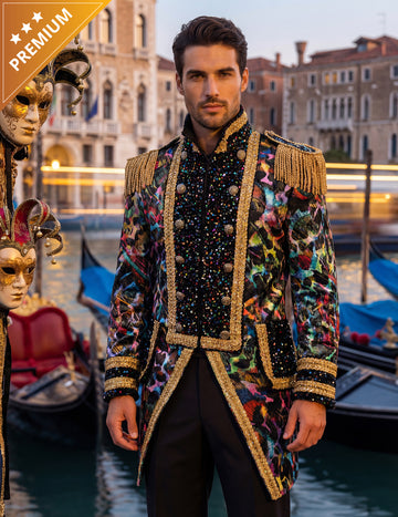 Luxus férfi karneváli dzseki neon színekben