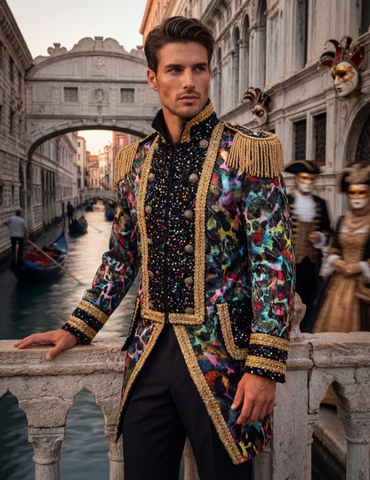 Luxus férfi karneváli dzseki neon színekben