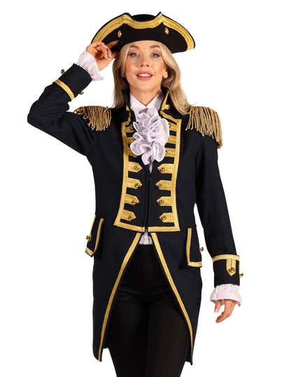 Veste militaire bataille de Waterloo bleu marine femme