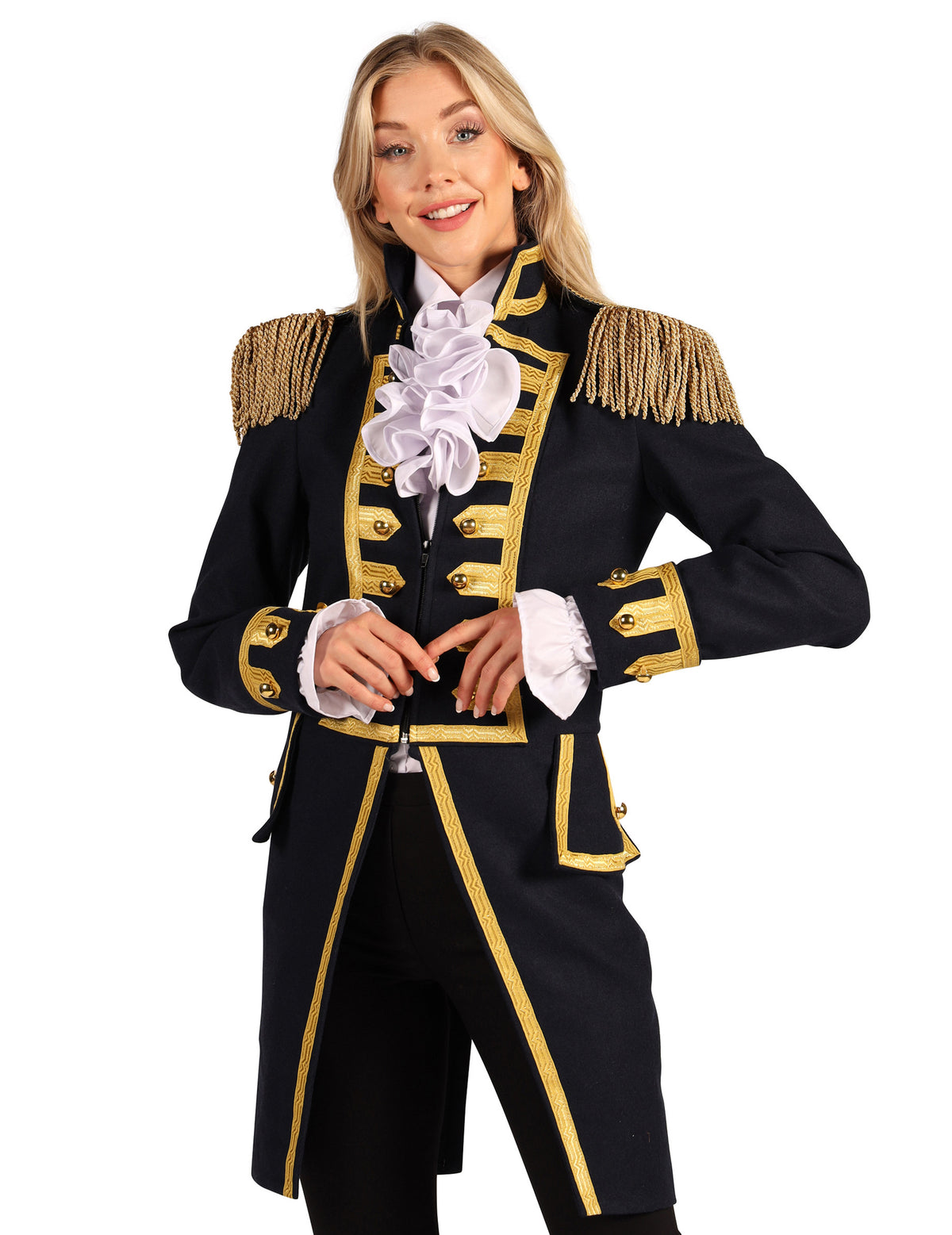 Veste militaire bataille de Waterloo bleu marine femme