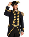 Veste militaire bataille de Waterloo bleu marine luxe homme