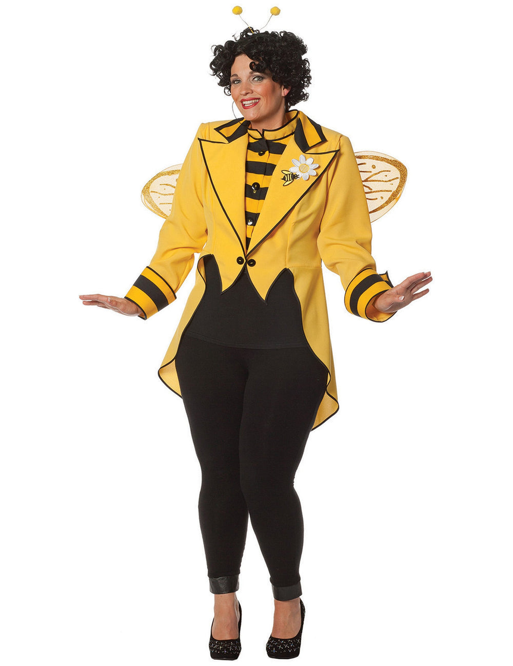 Vue de face de la veste queue de pie abeille