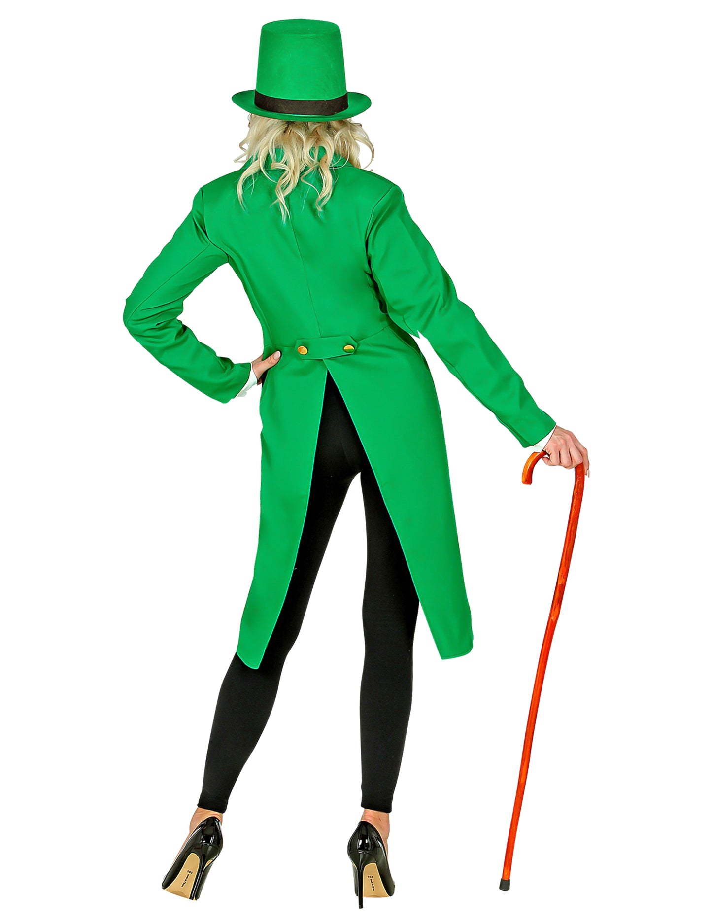 Női zöld frakk Szent Patrik napjára 