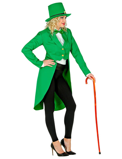 Női zöld frakk Szent Patrik napjára 