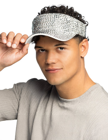 Felnőtt ezüst strassz napellenző