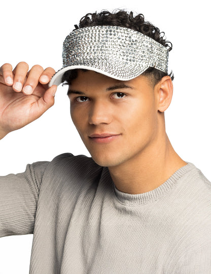 Felnőtt ezüst strassz napellenző