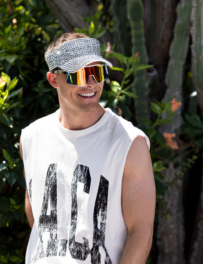 Felnőtt ezüst strassz napellenző