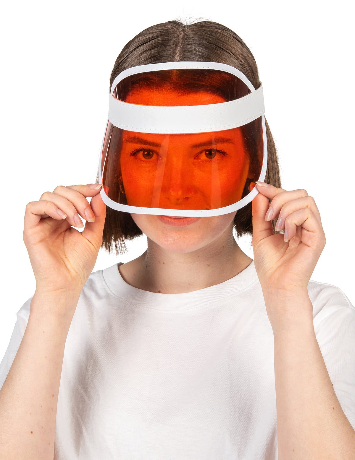 Vue de face de la visière joueur de poker