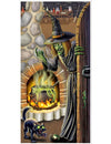 Indication de la hauteur de la décoration de porte maison sorcière