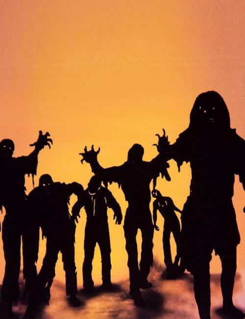 Dekorációs matrica csomag zombikhoz halloweenra fekete és narancssárga